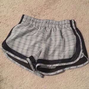 Black and white specked athletic shorts